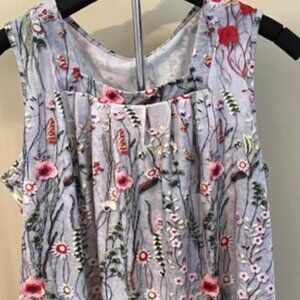 Women's Floral Tank Top - Lg